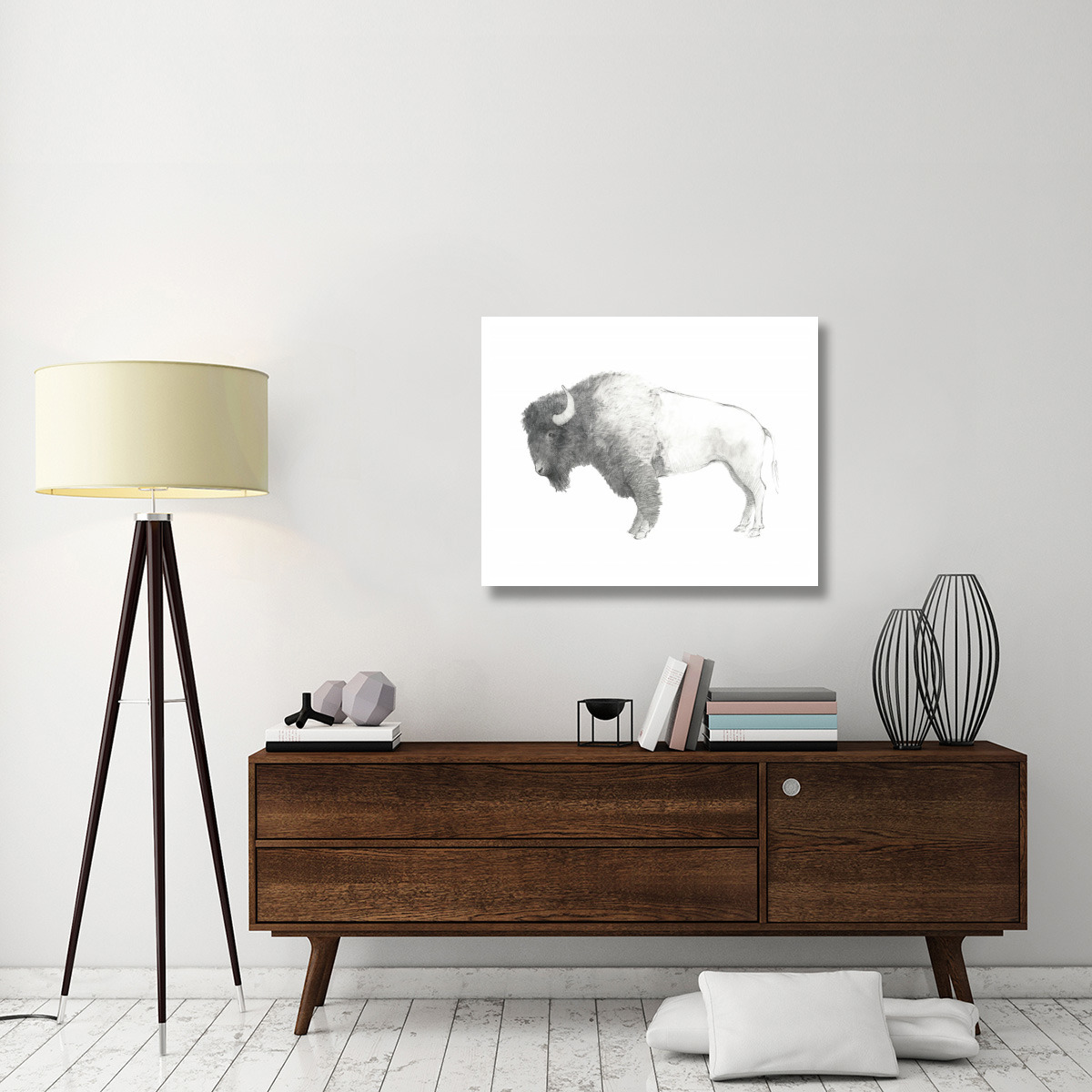Bison Dark -Paper Art-37&quotx30"