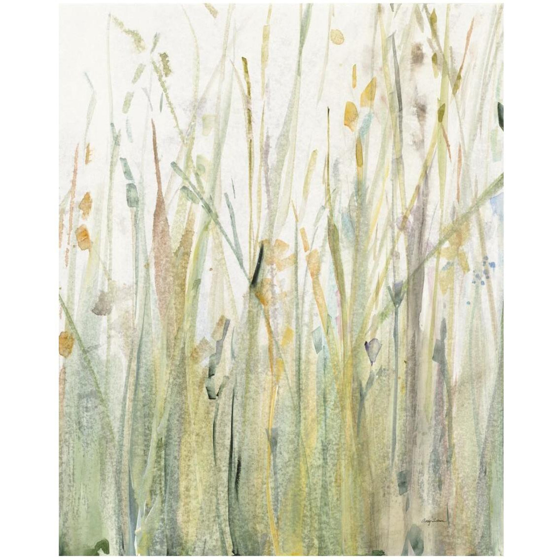Spring Grasses I Crop -Paper Art-24&quotx30"