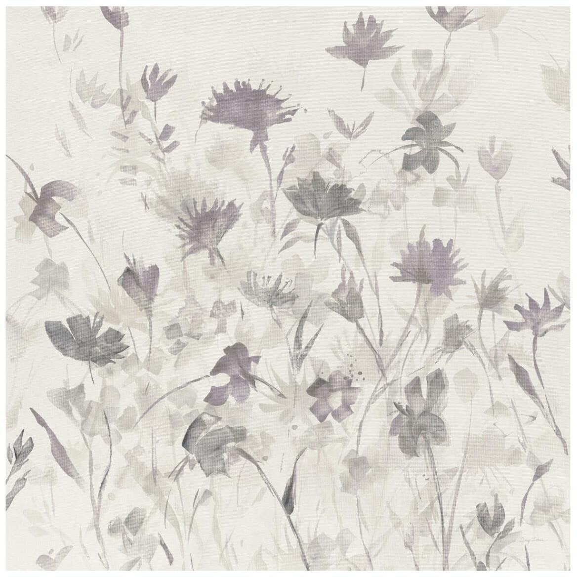 Garden Shadows III Purple Grey -Paper Art-42&quotx42"