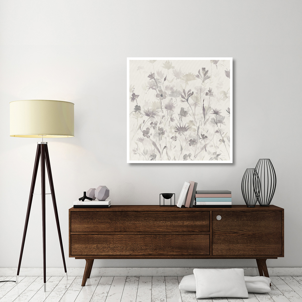 Garden Shadows IV Purple Grey -Paper Art-42&quotx42"