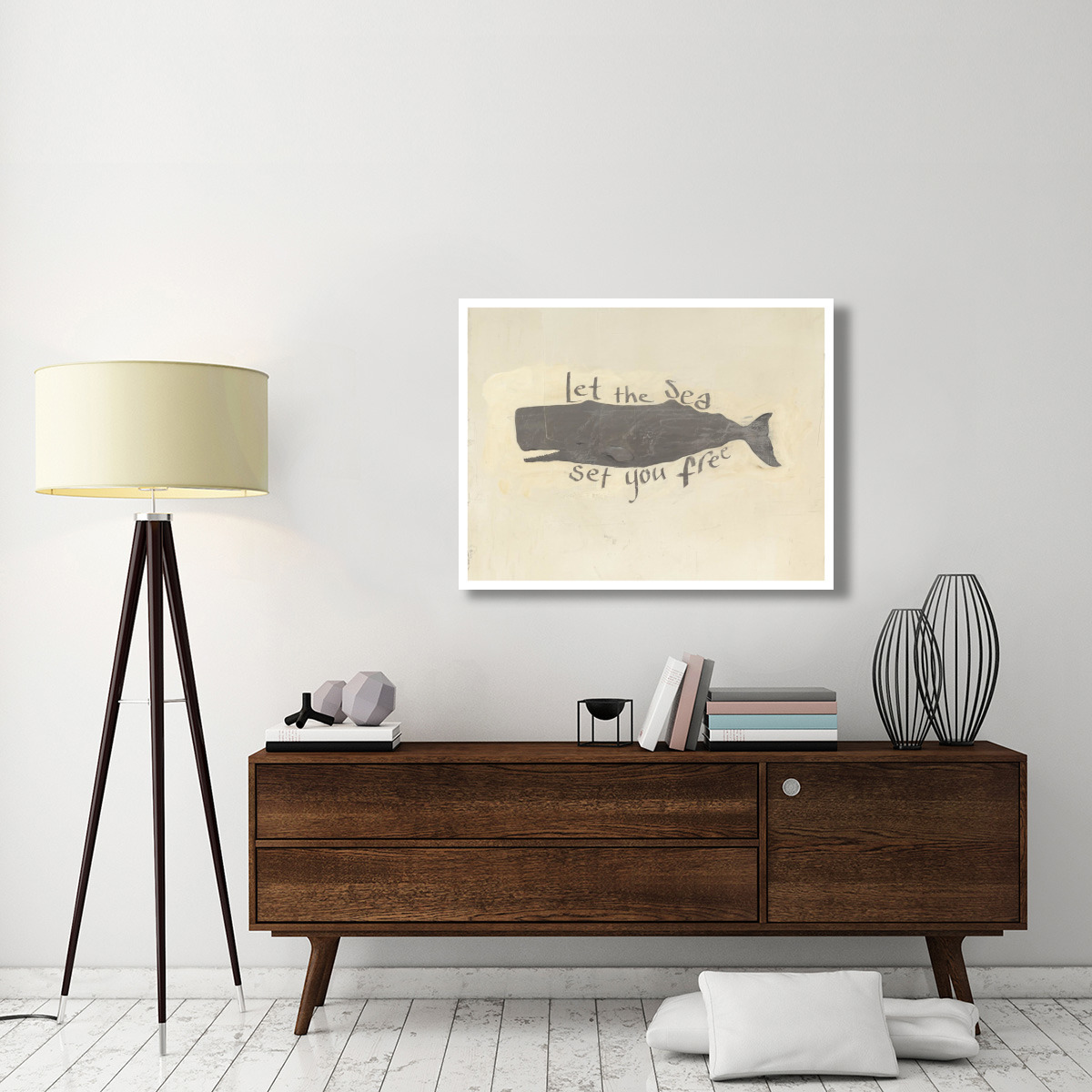 Whale Element Words v1 -Paper Art-42&quotx32"