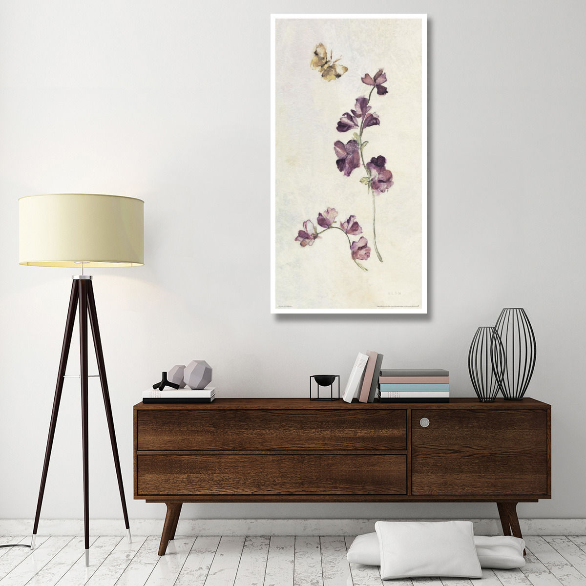 Wild Wallflowers I -Paper Art-32&quotx62"
