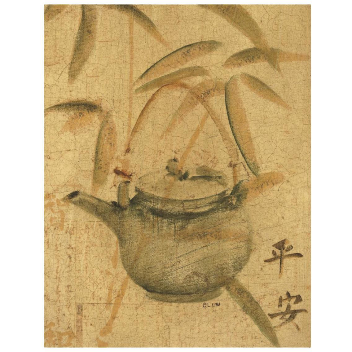 Asian Teapot I -Paper Art-20&quotx26"