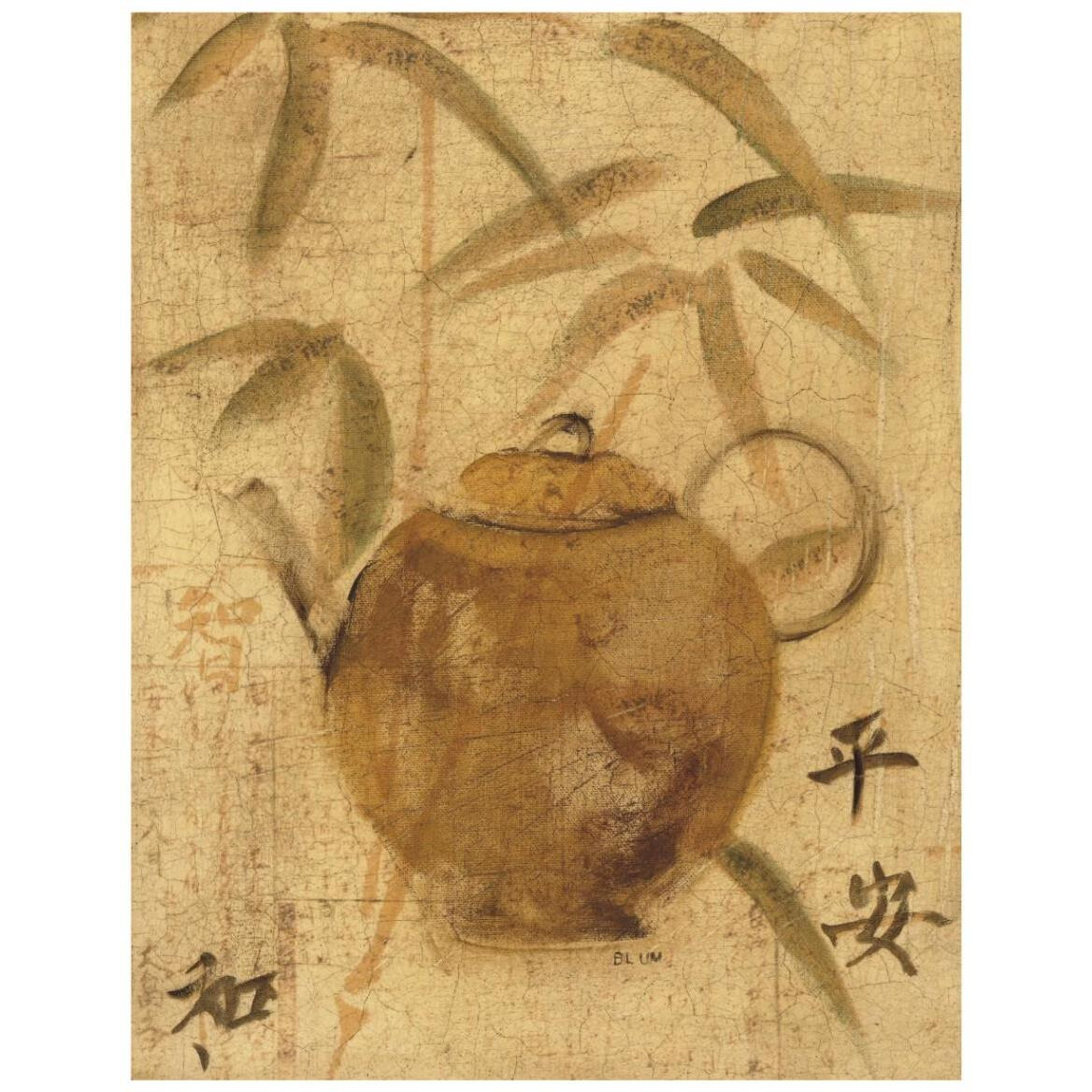 Asian Teapot IV -Paper Art-32&quotx42"