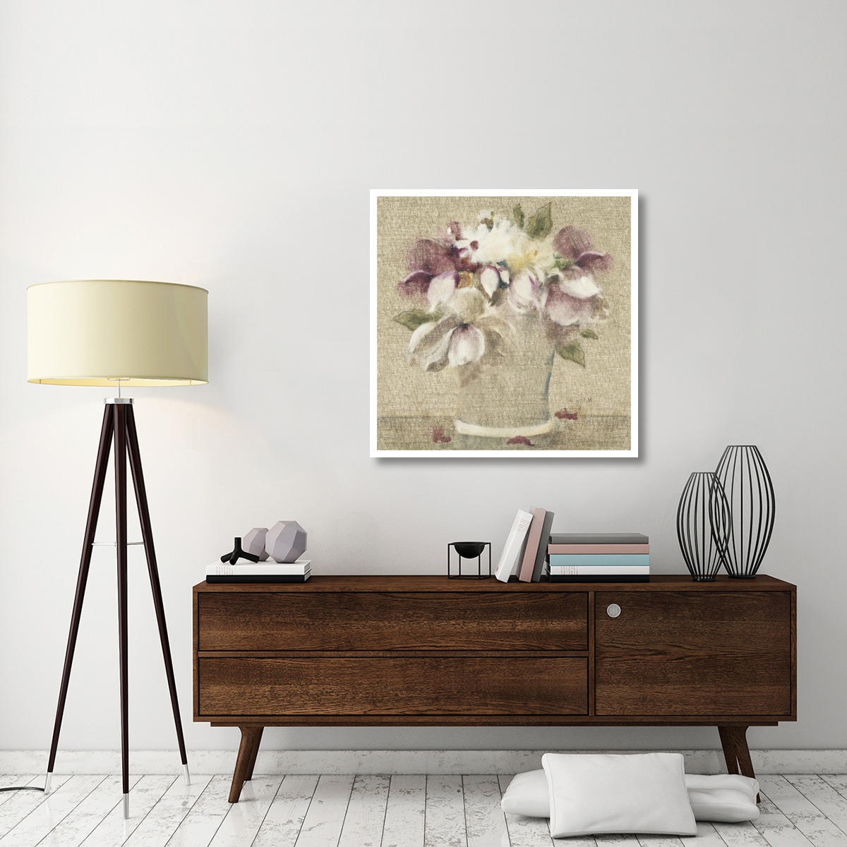 Cottage Bouquet II no Border -Paper Art-38&quotx38"