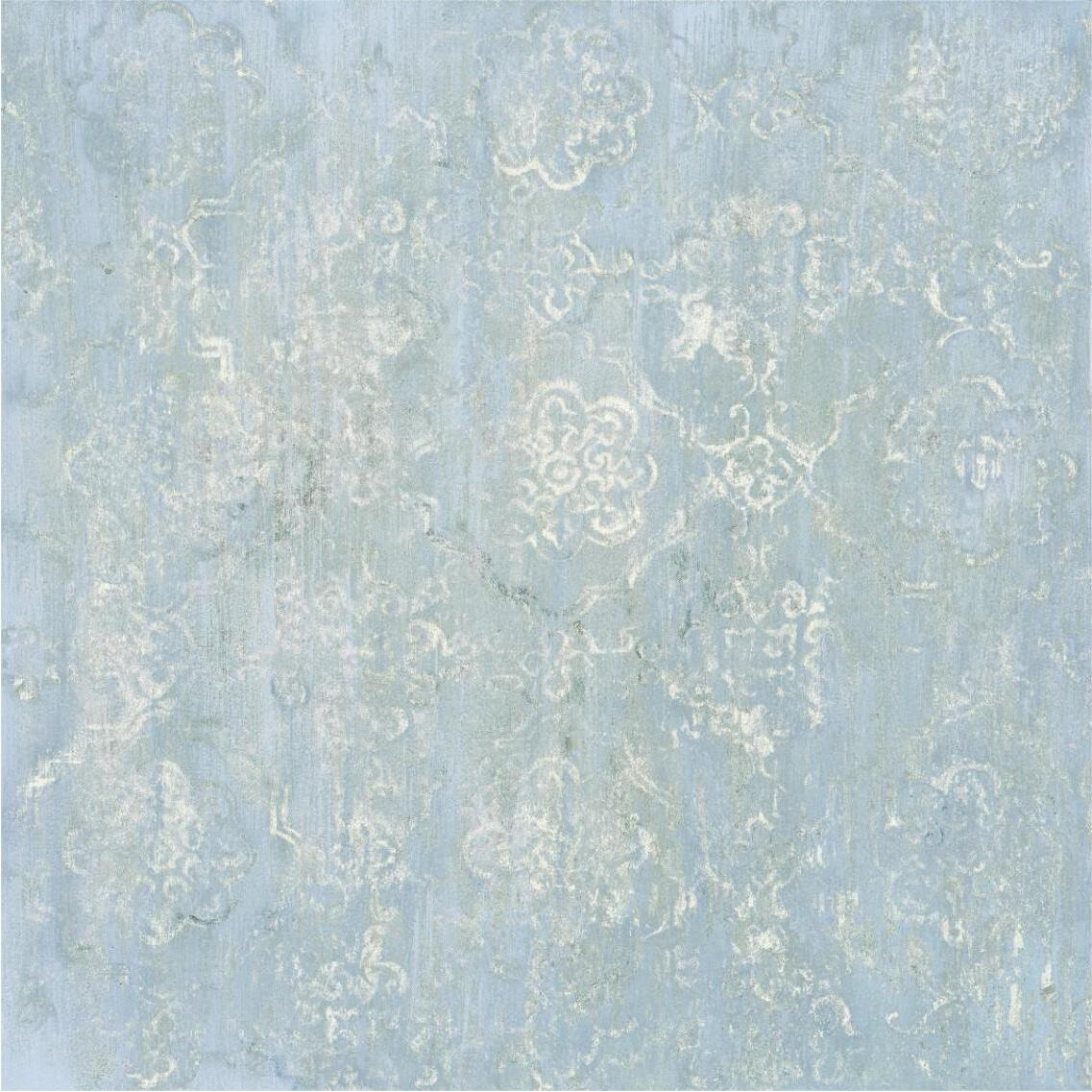Narcissus Orchid Cool Pattern I Blue -Paper Art-38&quotx38"