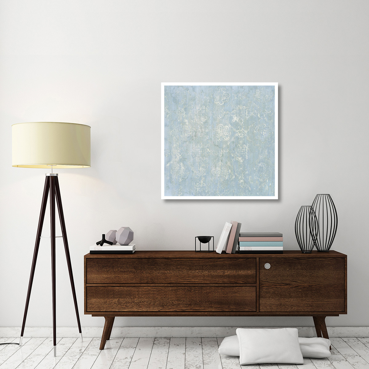 Narcissus Orchid Cool Pattern I Blue -Paper Art-38&quotx38"