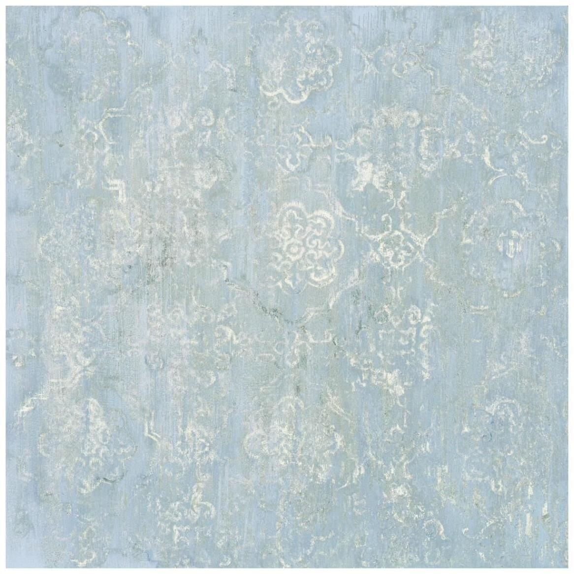 Narcissus Orchid Cool Pattern I Blue -Paper Art-42&quotx42"