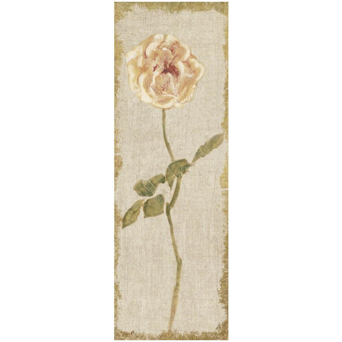 Pale Rose Panel on White Vintage -Paper Art-20&quotx56"