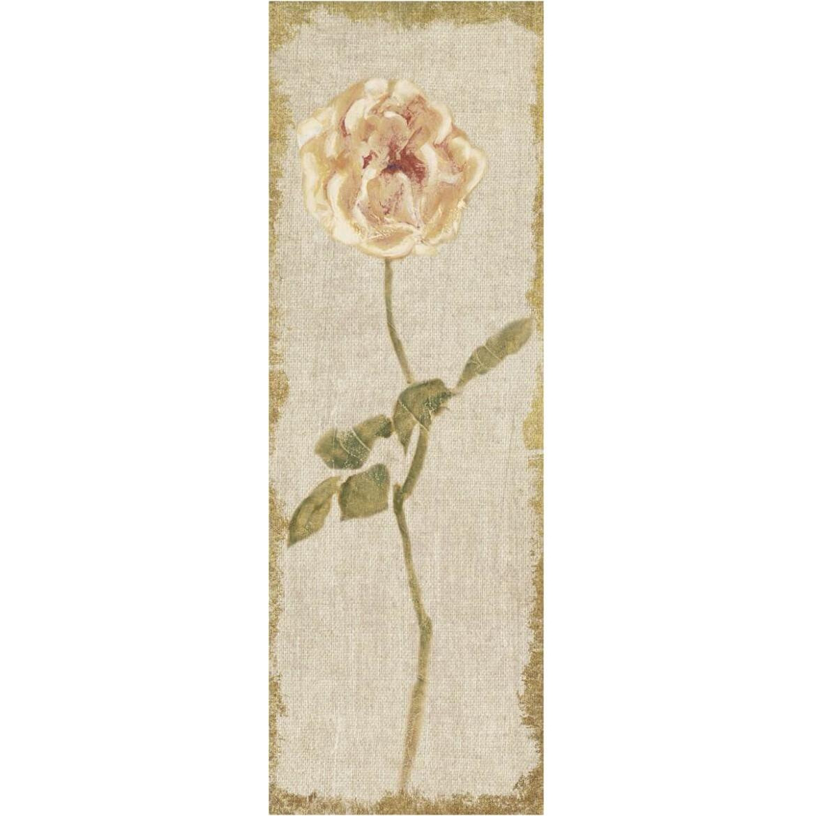 Pale Rose Panel on White Vintage -Paper Art-26&quotx74"
