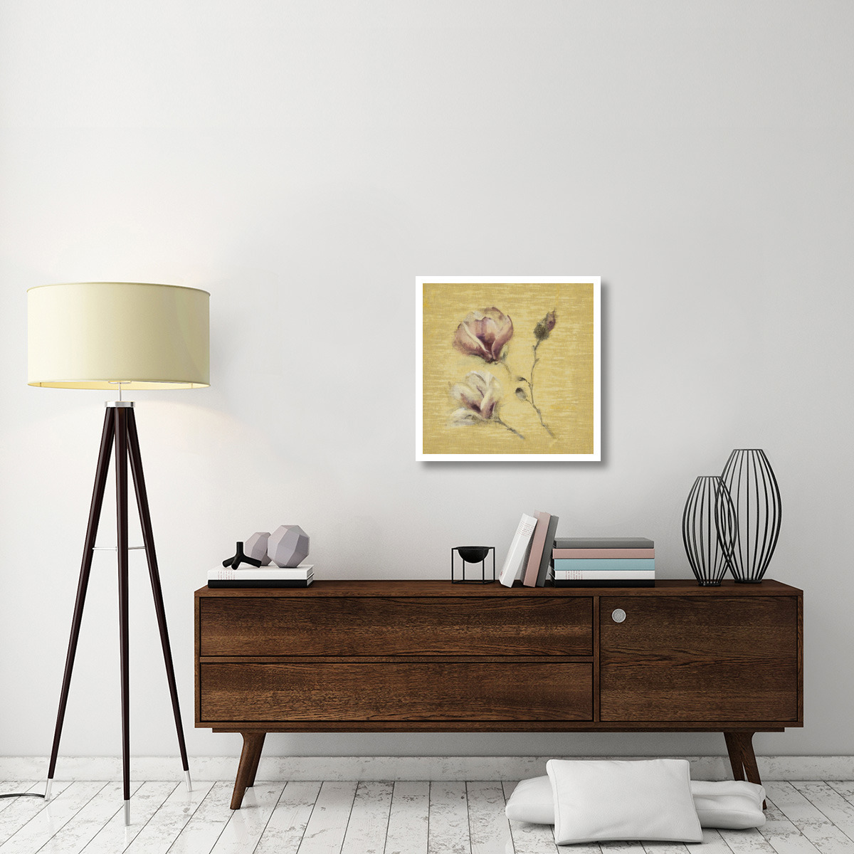 Magnolia Blossom on Gold -Paper Art-26&quotx26"