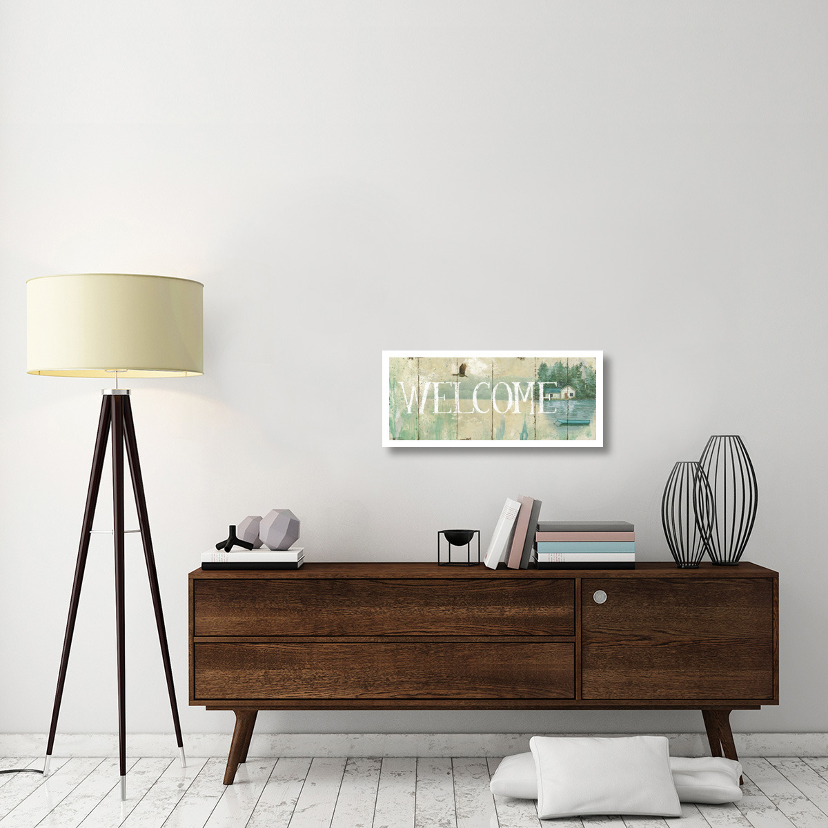 Waterside Lodge III -Paper Art-32&quotx14"