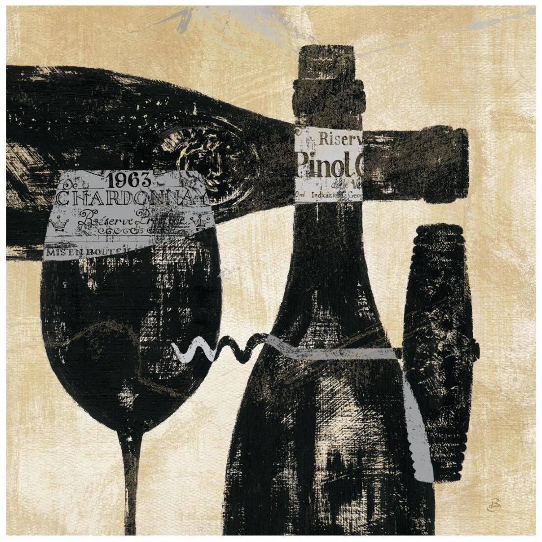 Wine Selection I -Paper Art-20&quotx20"