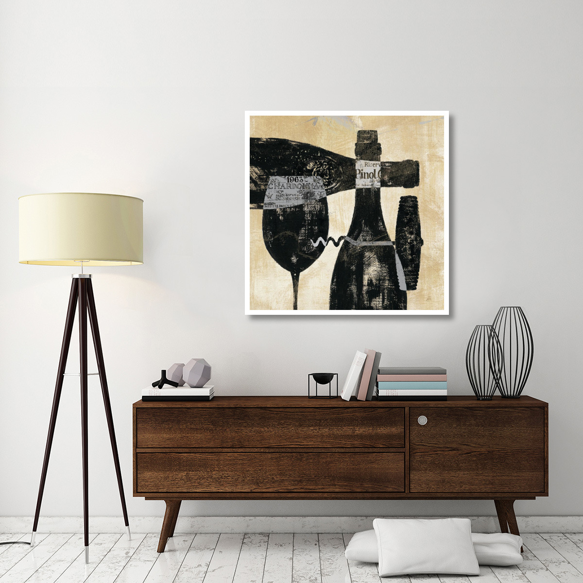 Wine Selection I -Paper Art-42&quotx42"