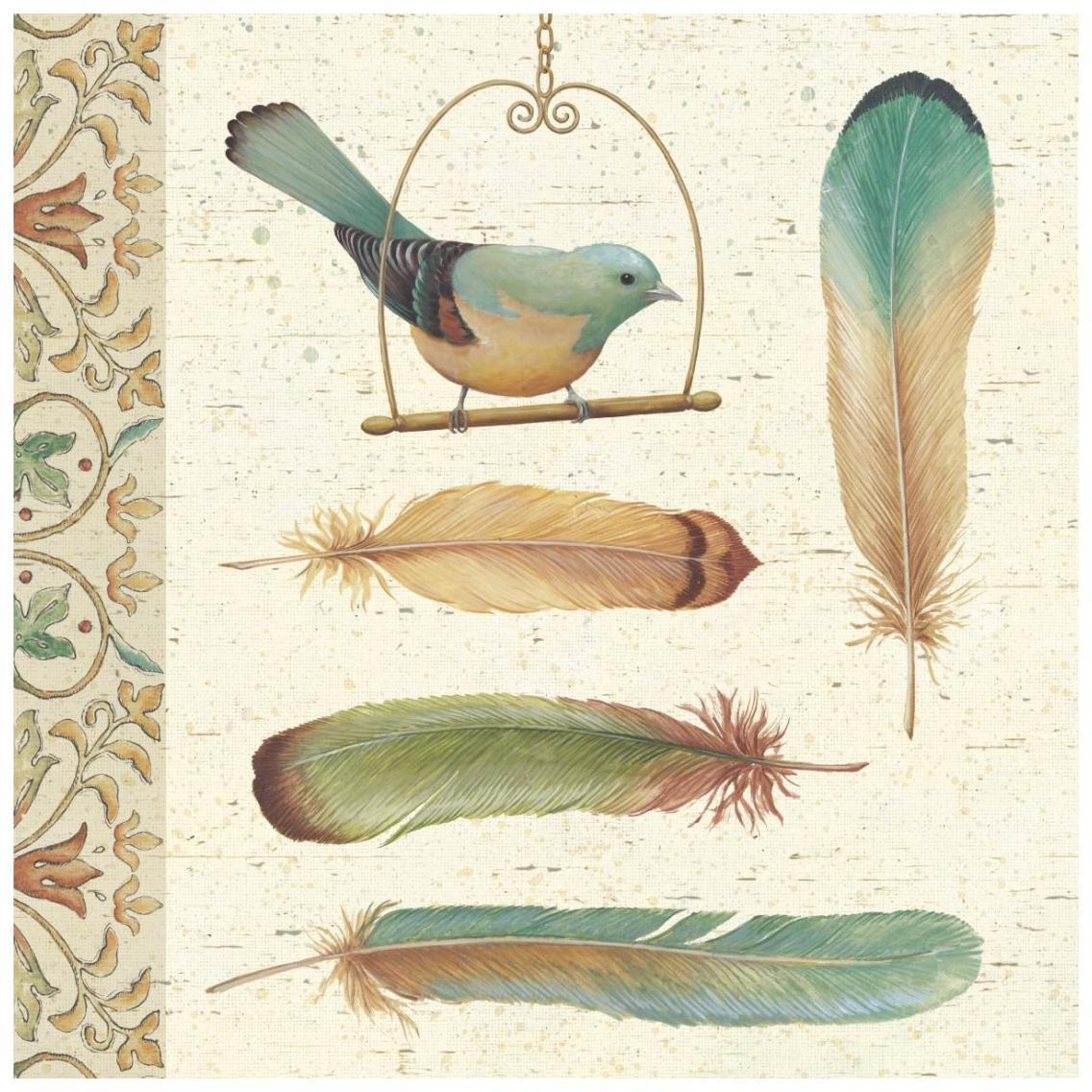 Feather Tales I -Paper Art-26&quotx26"
