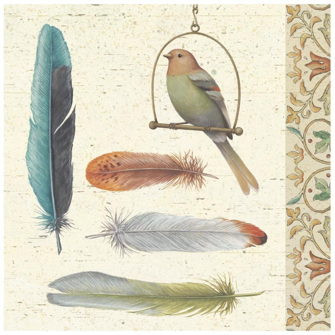 Feather Tales II -Paper Art-26&quotx26"