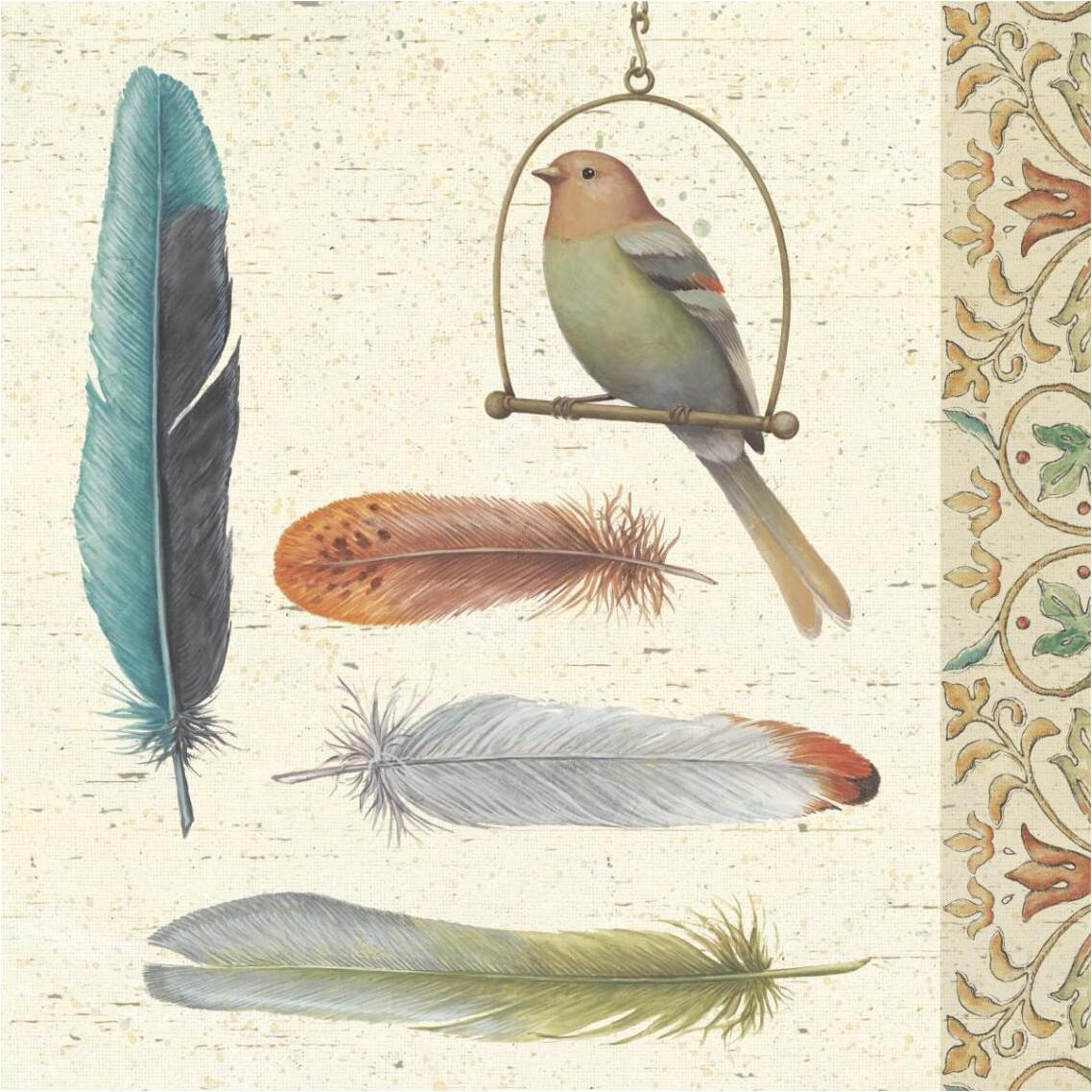 Feather Tales II -Paper Art-38&quotx38"