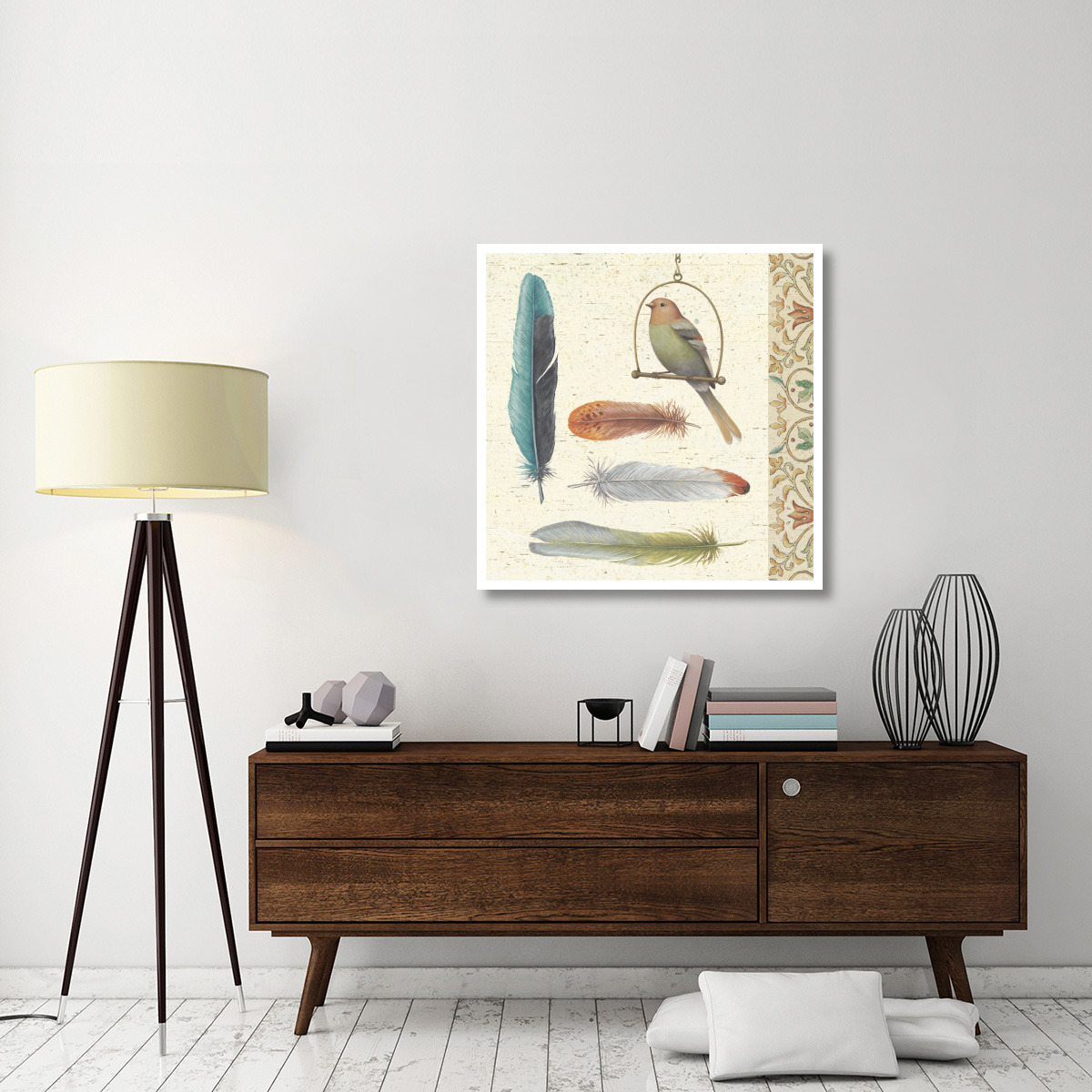 Feather Tales II -Paper Art-38&quotx38"