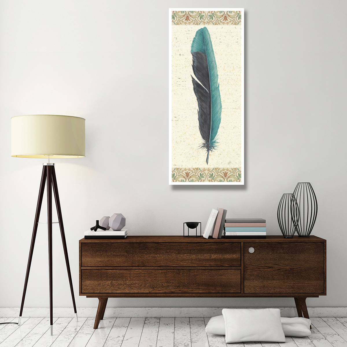 Feather Tales V -Paper Art-26&quotx62"