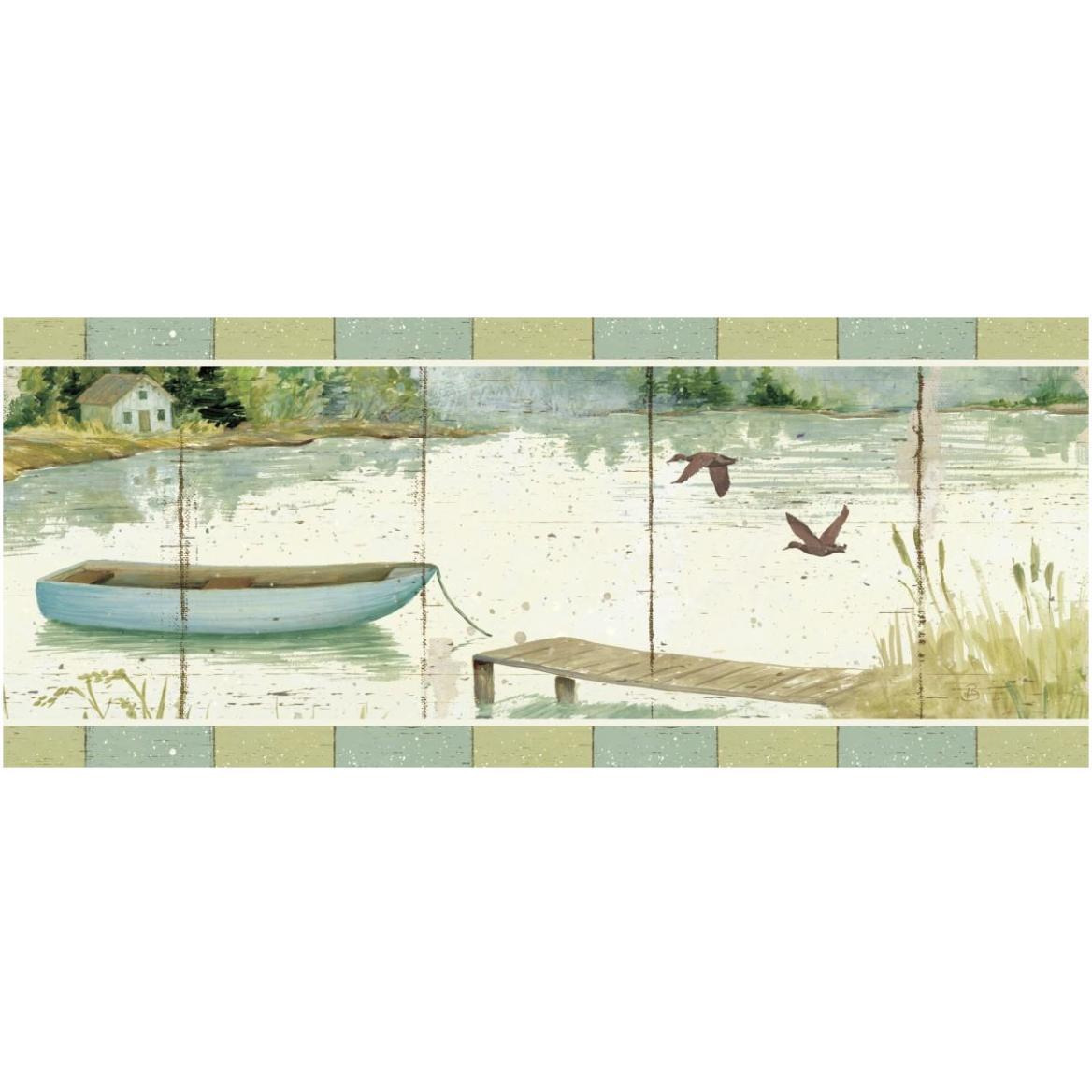Lakeside Dock -Paper Art-62&quotx26"