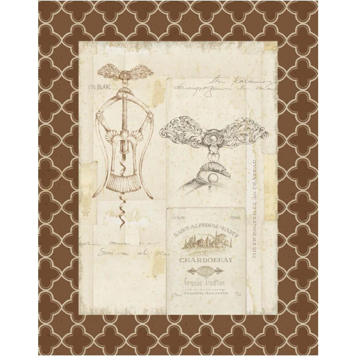 Fancy Corkscrew I Border -Paper Art-30&quotx37"