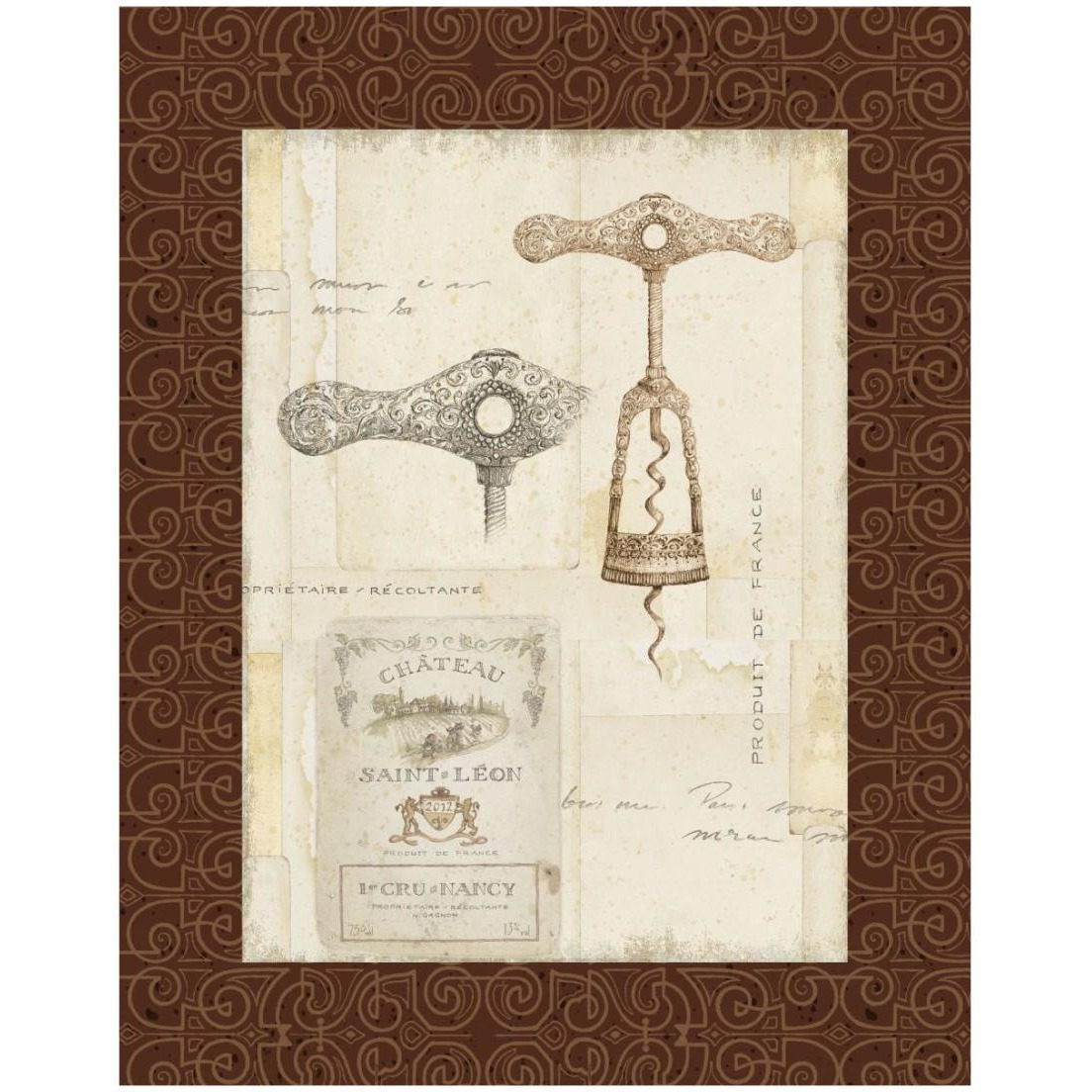 Fancy Corkscrew II Border -Paper Art-18&quotx22"