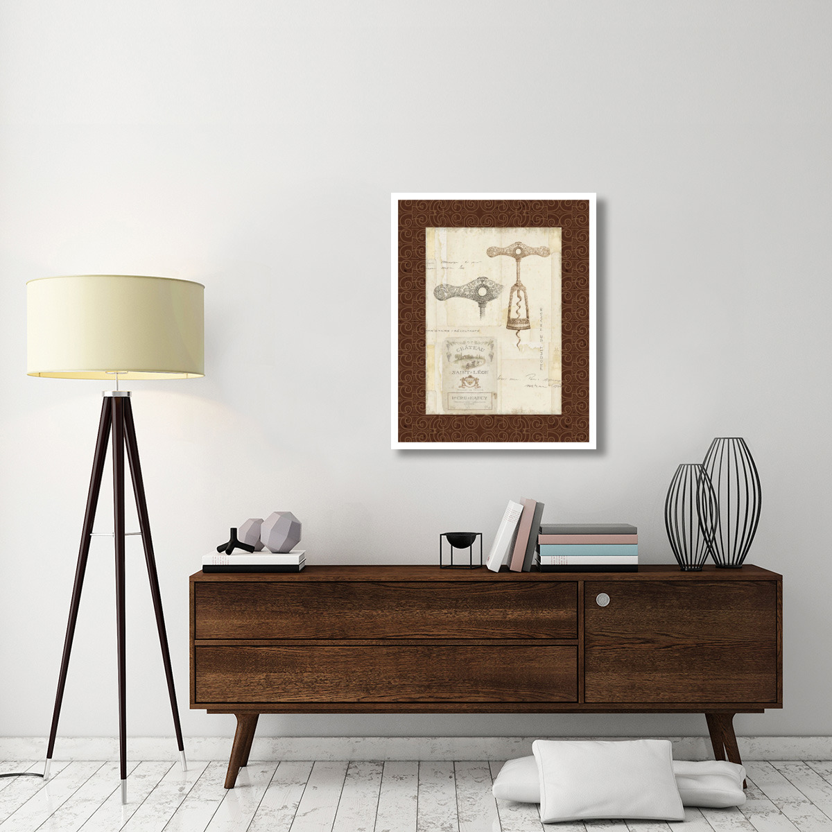 Fancy Corkscrew II Border -Paper Art-30&quotx37"