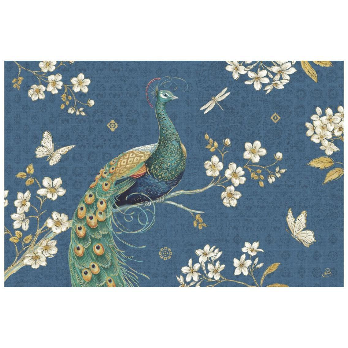 Ornate Peacock III -Paper Art-26&quotx18"