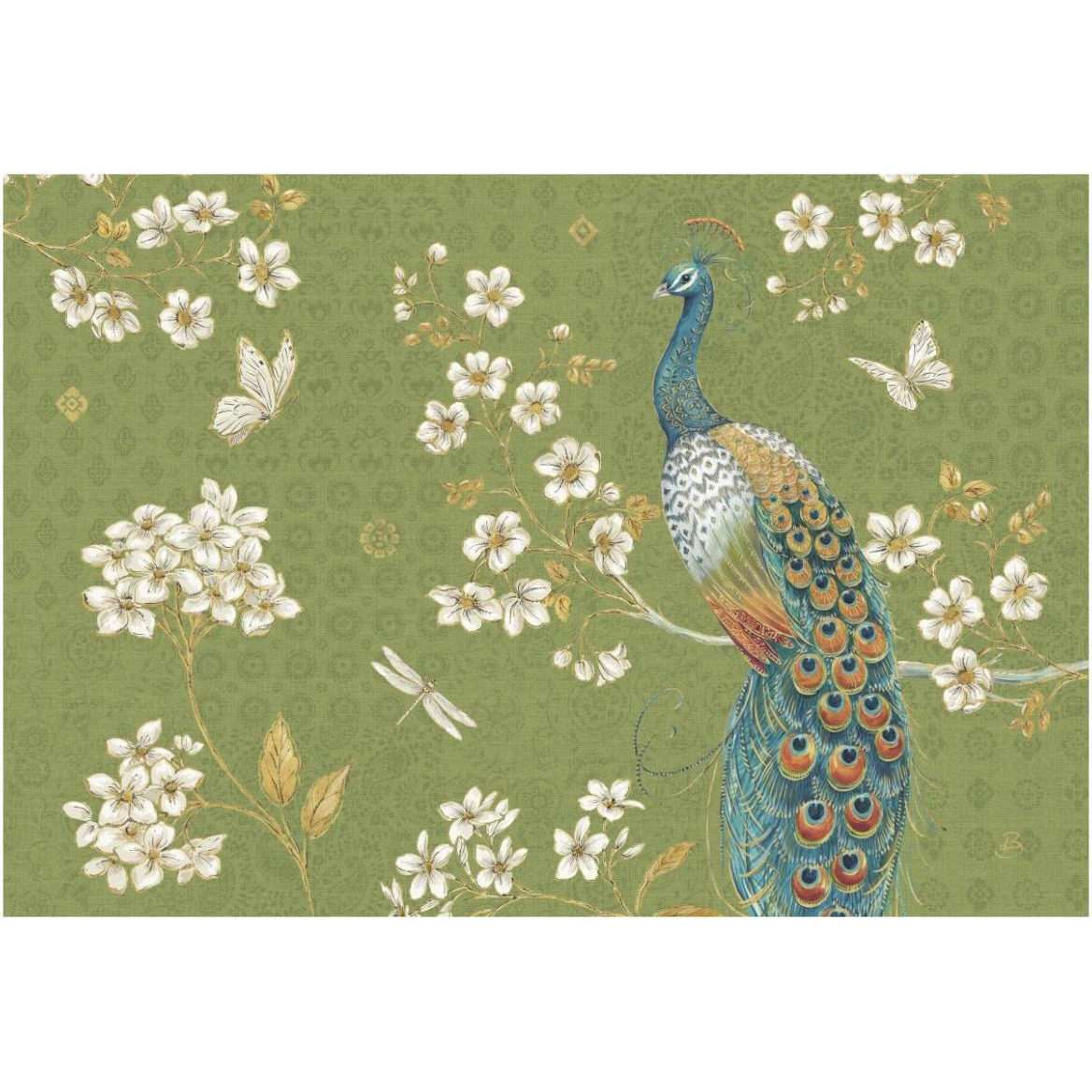 Ornate Peacock II -Paper Art-62&quotx42"