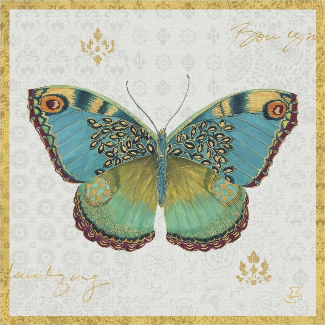 Bohemian Wings Butterfly VA -Paper Art-38&quotx38"