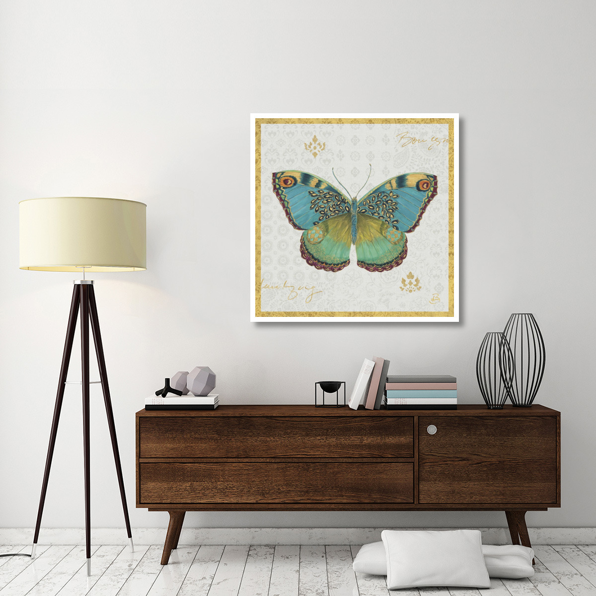 Bohemian Wings Butterfly VA -Paper Art-42&quotx42"