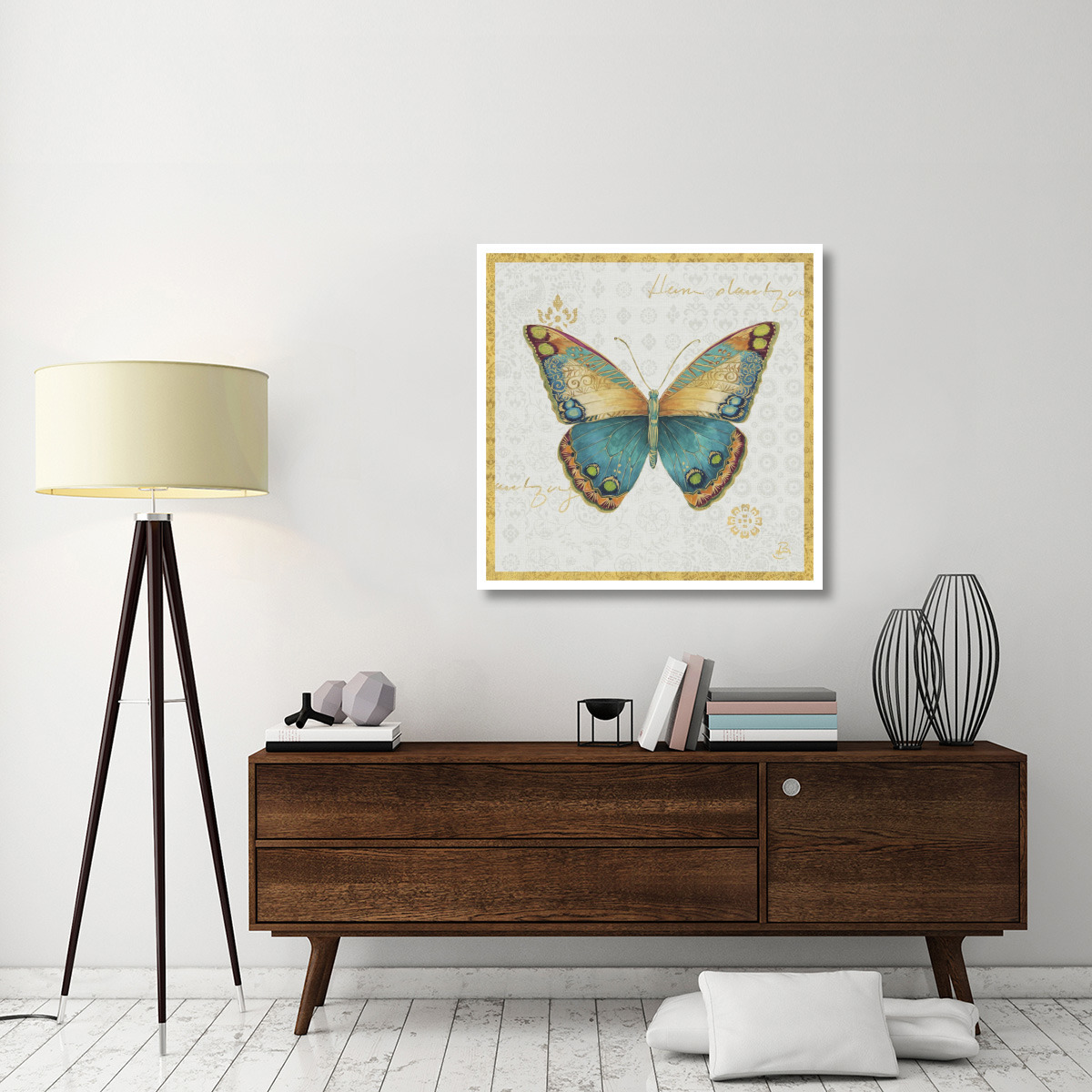 Bohemian Wings Butterfly VIA -Paper Art-38&quotx38"
