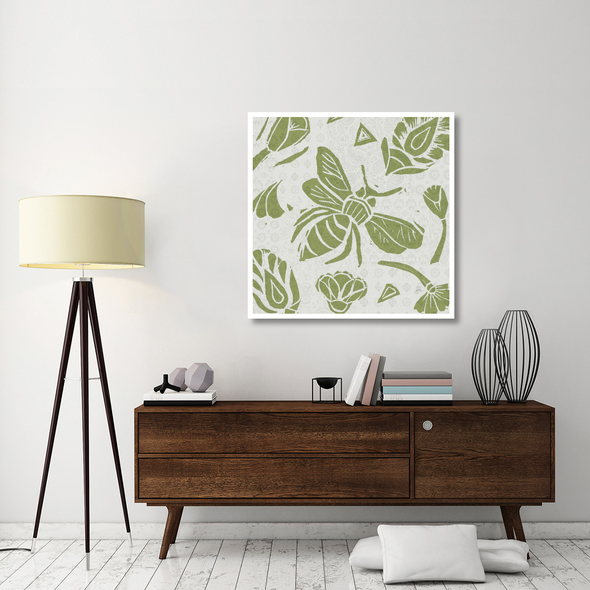 Nordic Woodcut VI -Paper Art-42&quotx42"