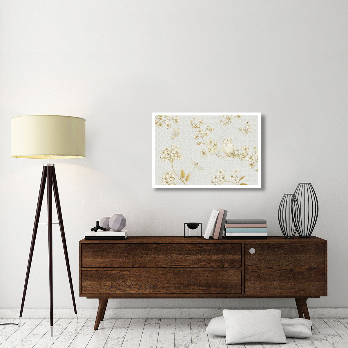 Golden Garden I -Paper Art-38&quotx26"