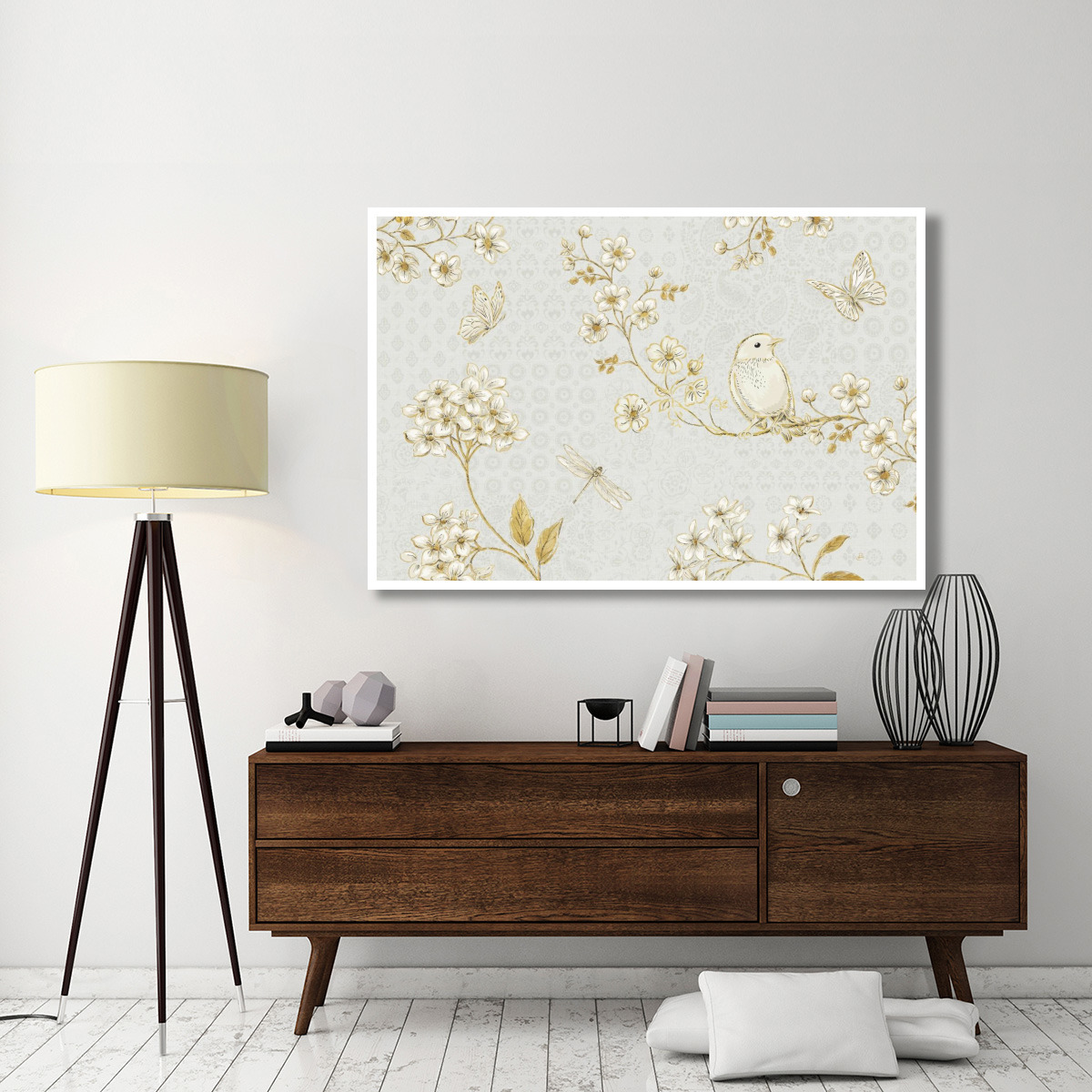 Golden Garden I -Paper Art-62&quotx42"