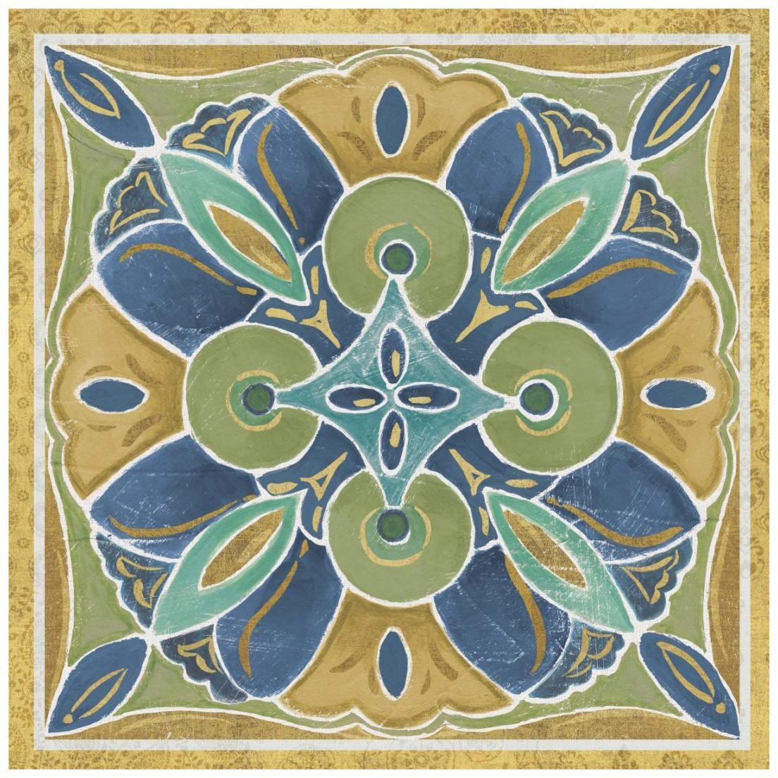 Free Bird Mexican Tiles I -Paper Art-20&quotx20"