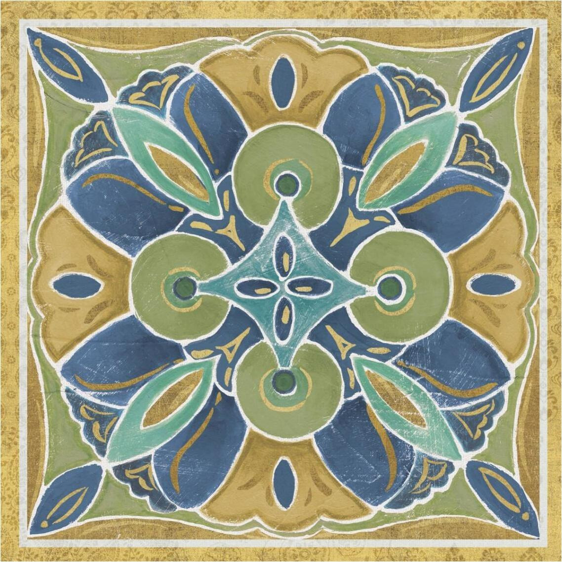 Free Bird Mexican Tiles I -Paper Art-38&quotx38"