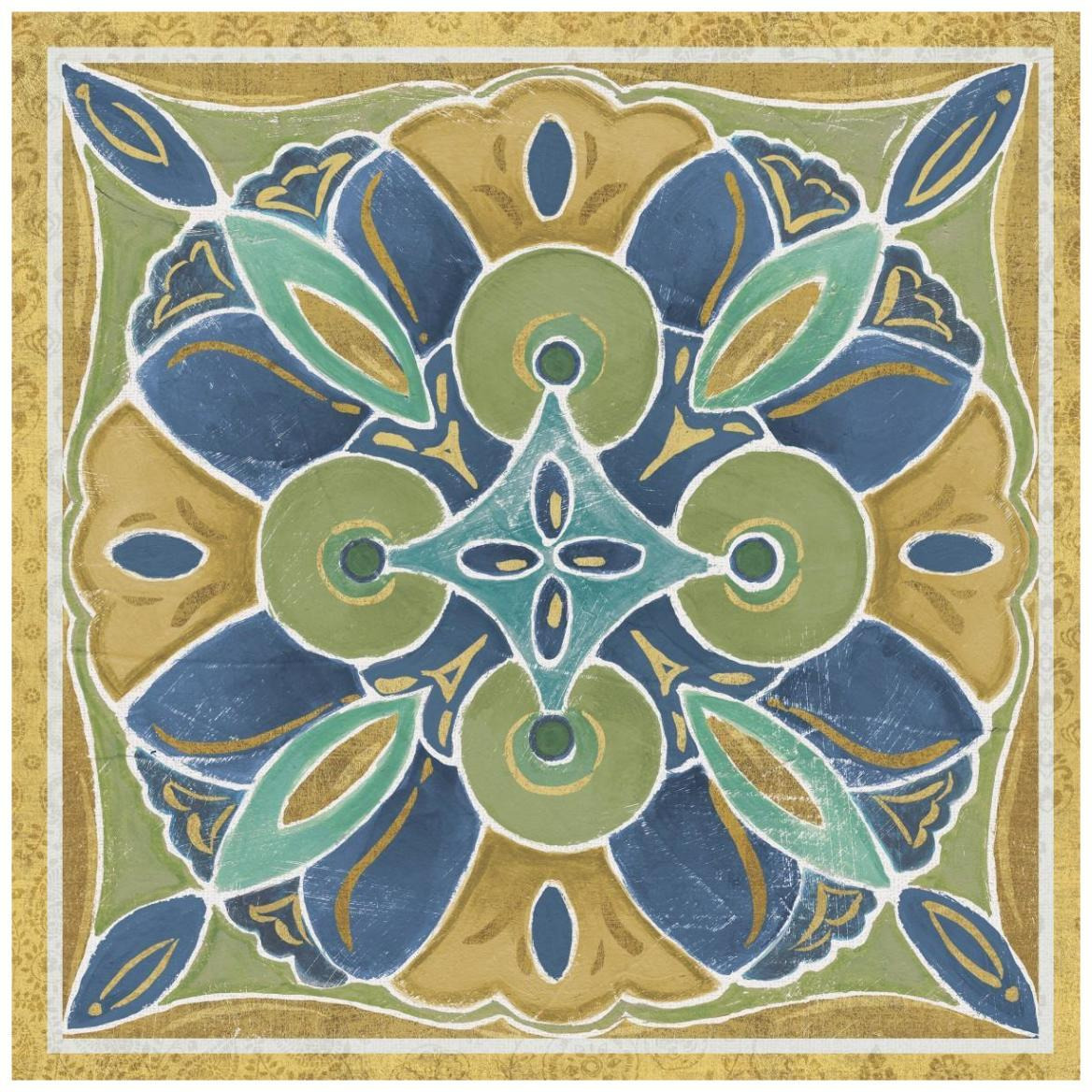 Free Bird Mexican Tiles I -Paper Art-42&quotx42"