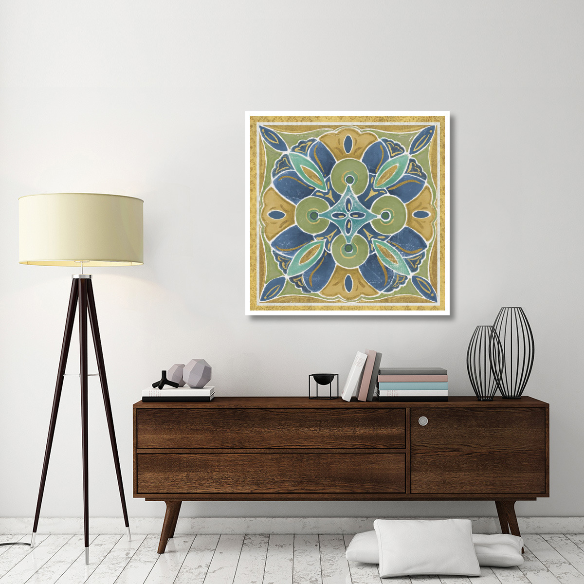 Free Bird Mexican Tiles I -Paper Art-42&quotx42"