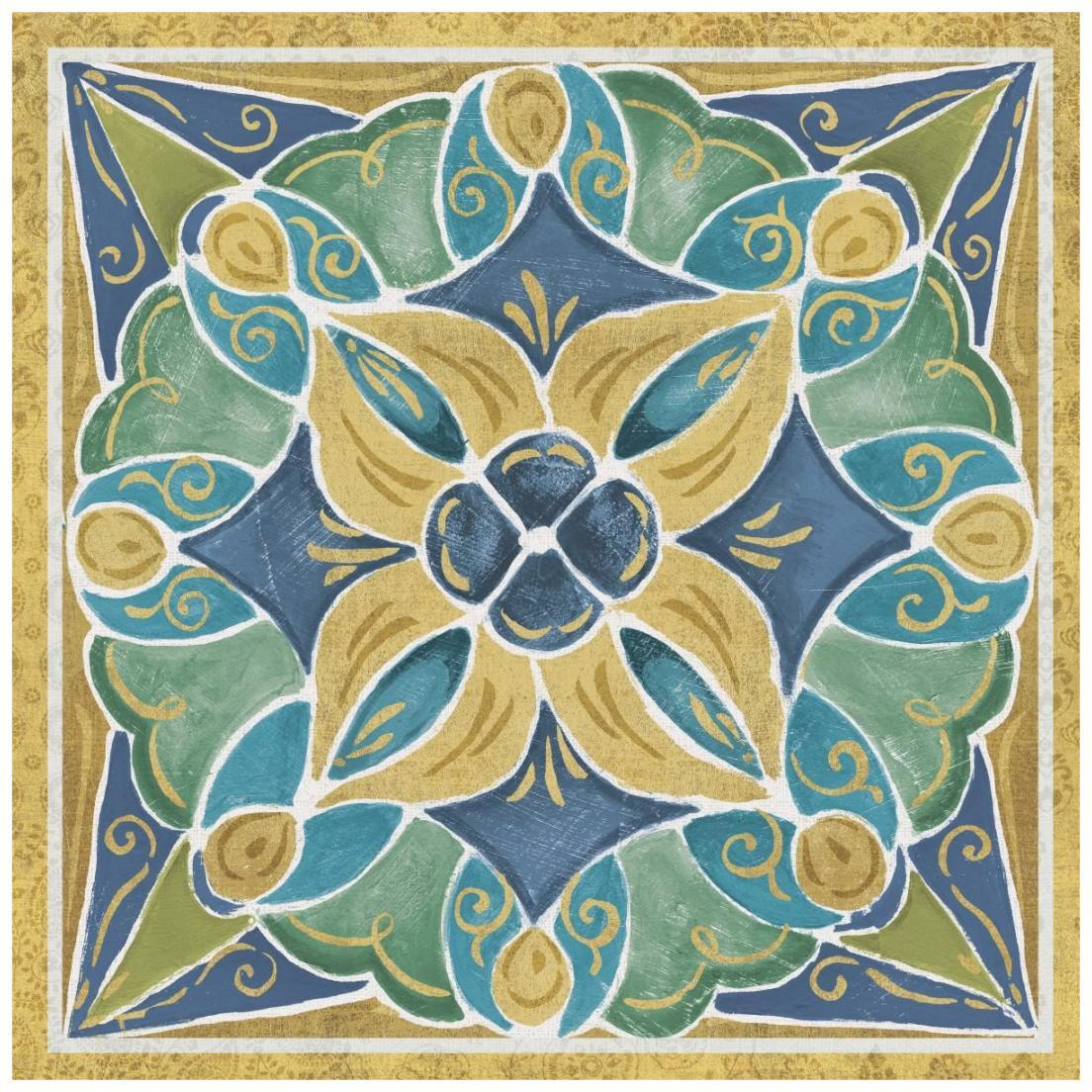 Free Bird Mexican Tiles II -Paper Art-20&quotx20"