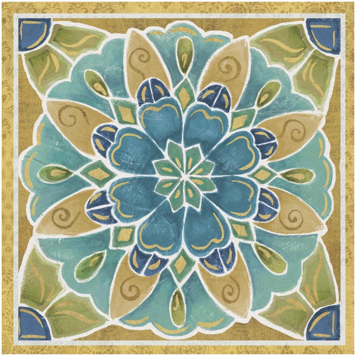 Free Bird Mexican Tiles IV -Paper Art-32&quotx32"