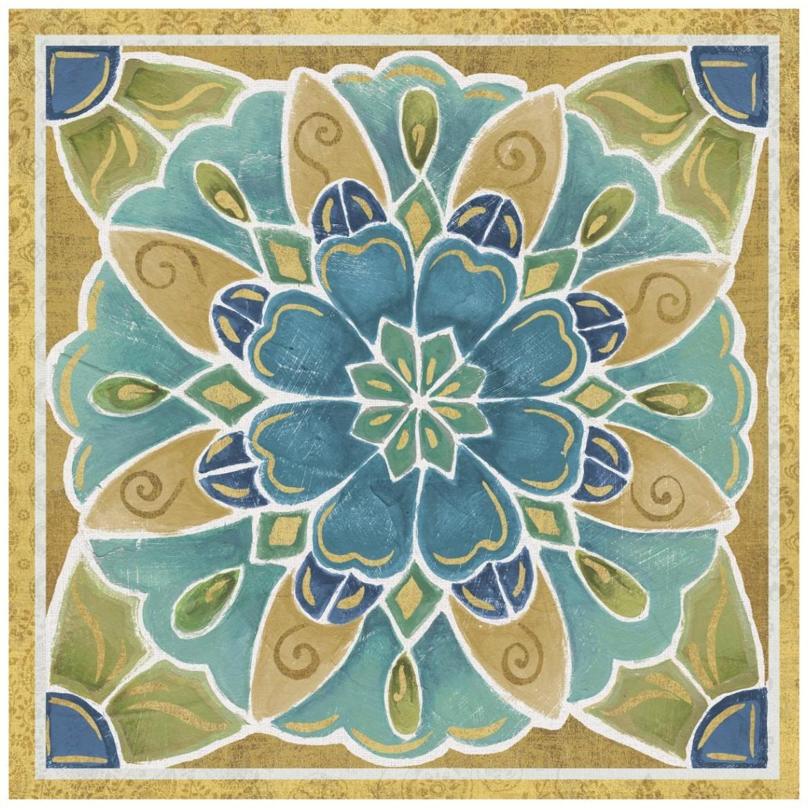 Free Bird Mexican Tiles IV -Paper Art-42&quotx42"