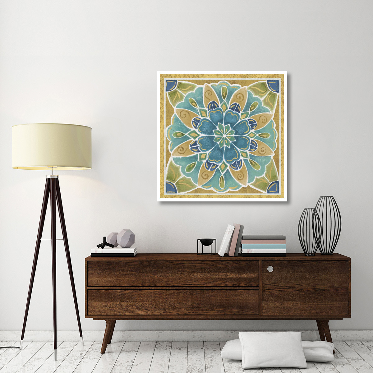 Free Bird Mexican Tiles IV -Paper Art-42&quotx42"