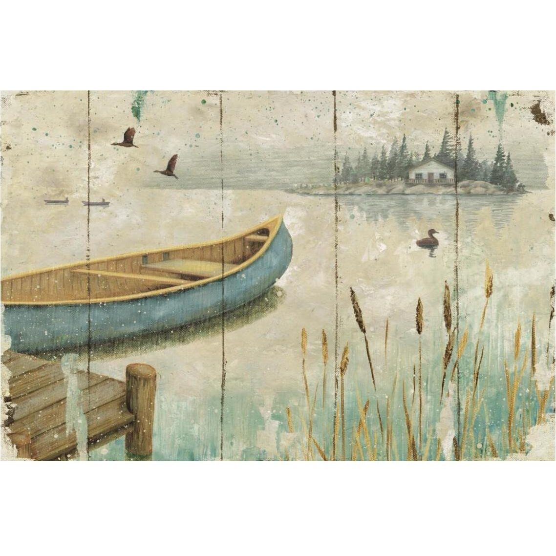 Waterside V -Paper Art-38&quotx26"