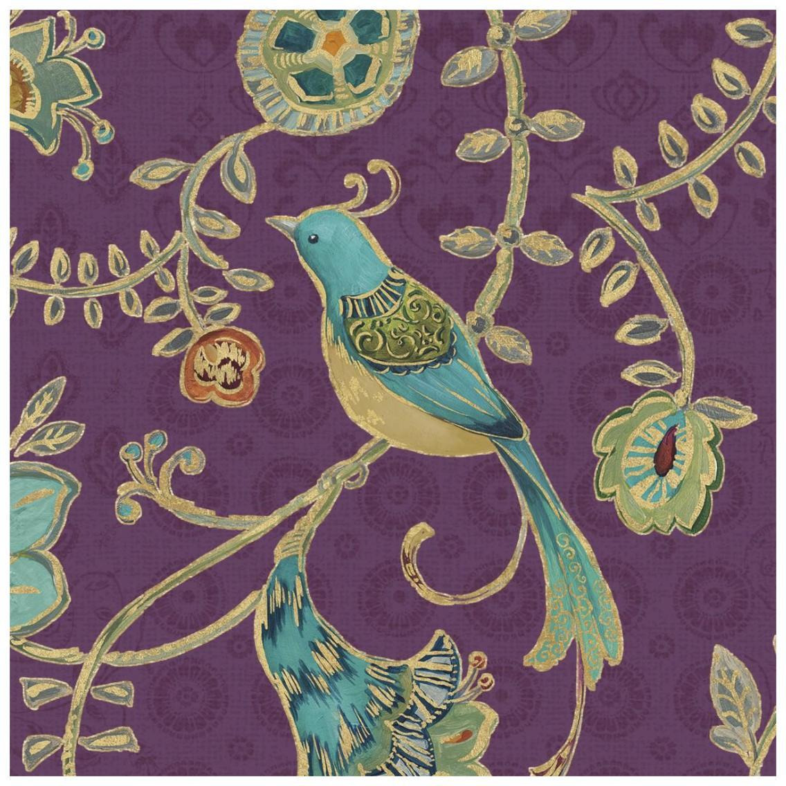 Bohemian Wings VI Aubergine -Paper Art-26&quotx26"