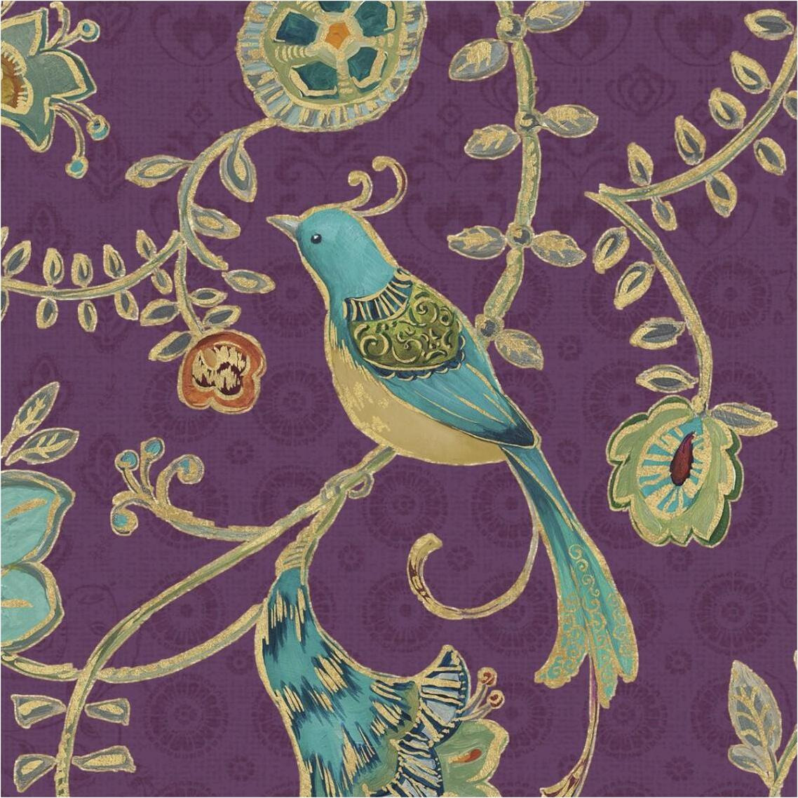 Bohemian Wings VI Aubergine -Paper Art-38&quotx38"