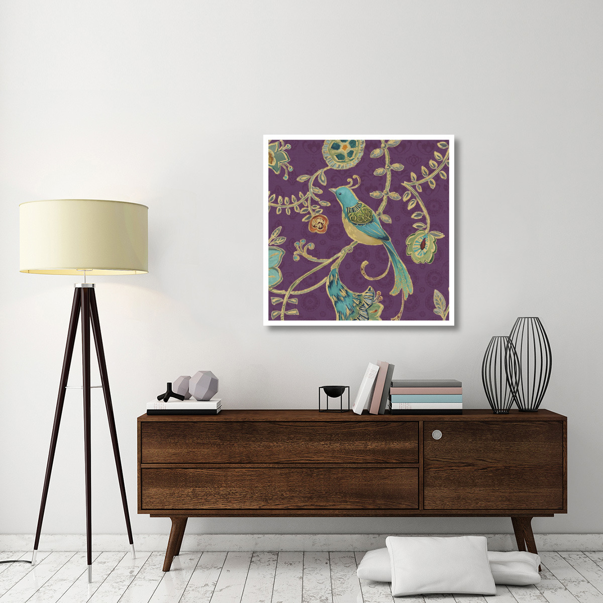 Bohemian Wings VI Aubergine -Paper Art-38&quotx38"