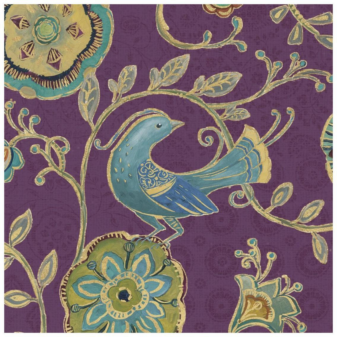 Bohemian Wings IX Aubergine -Paper Art-26&quotx26"