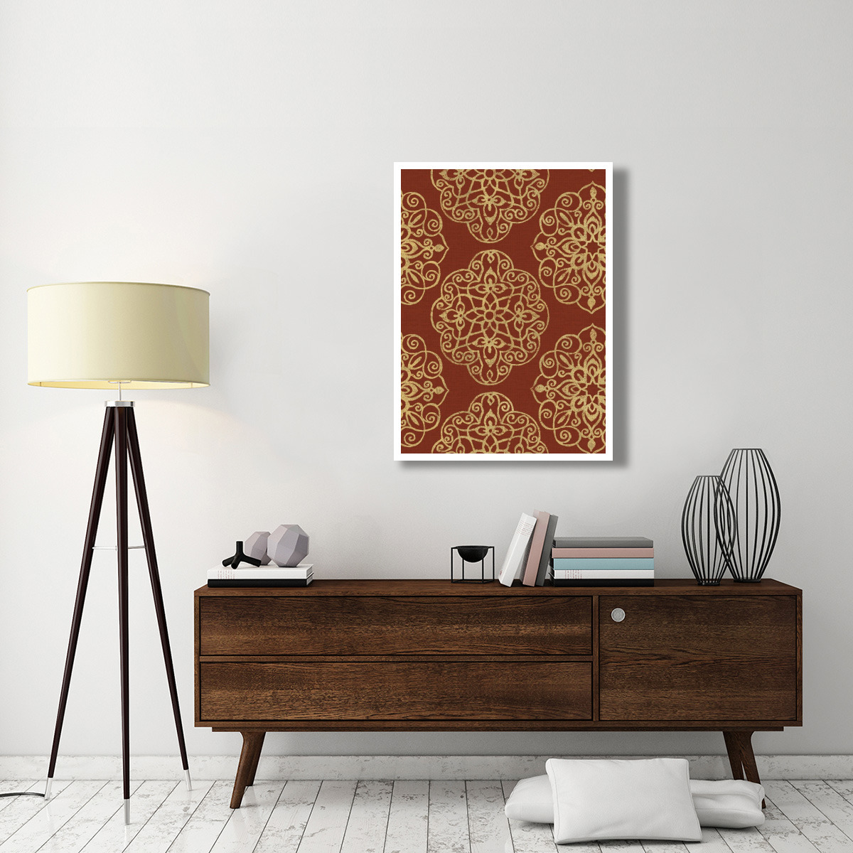 Kolam Pattern II -Paper Art-32&quotx42"