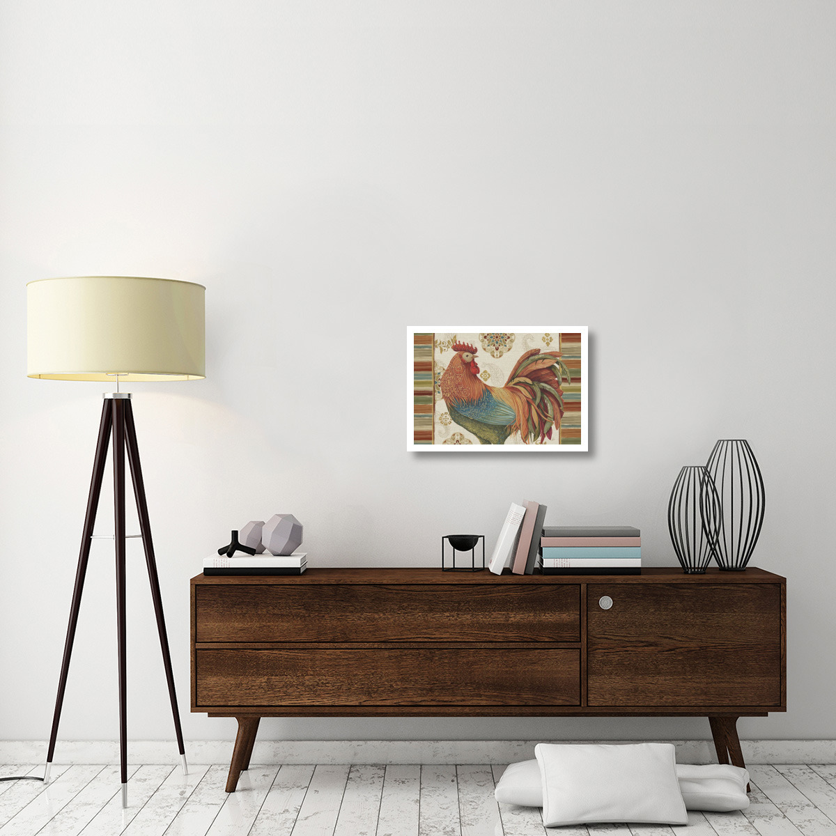 Rooster Rainbow IA -Paper Art-26&quotx18"